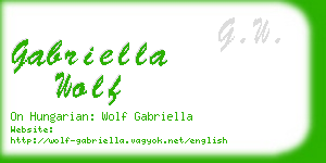 gabriella wolf business card